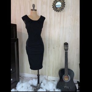 Skin tight mini black dress